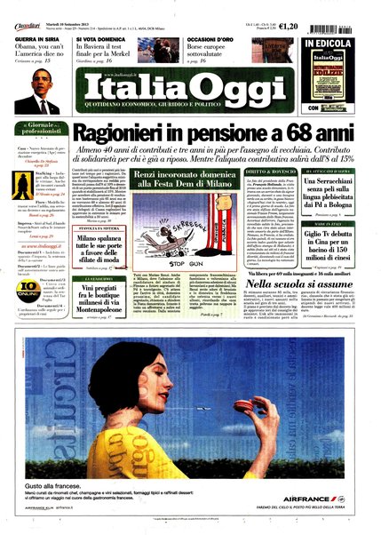 Italia oggi : quotidiano di economia finanza e politica